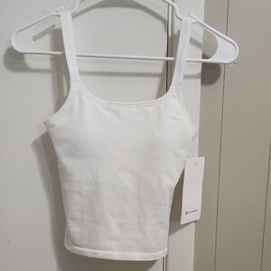 lululemon athletica White Ribbed Tank Top